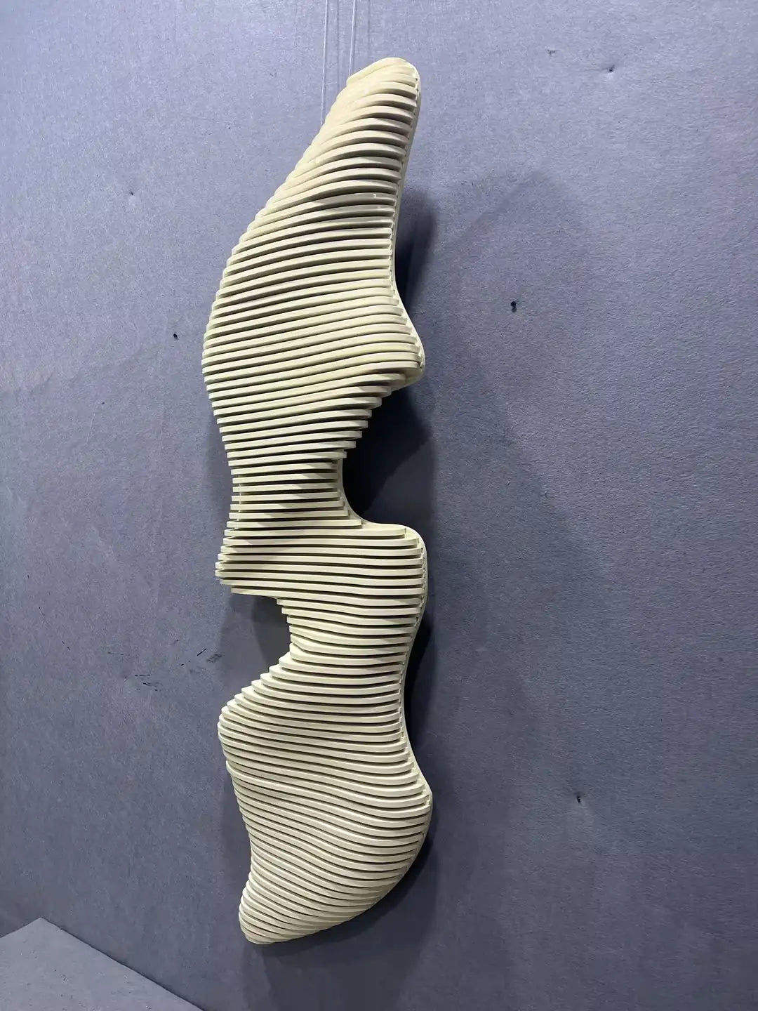 Rustic Wood Carving Hand Painted Wall Art Vertical Design | Art Smiley Decor UAE