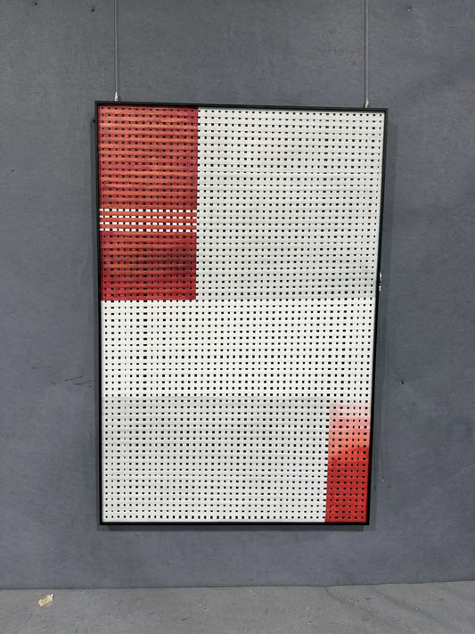 Woven Leather Textured Wall Art Vertical Design | Art Smiley Decor UAE