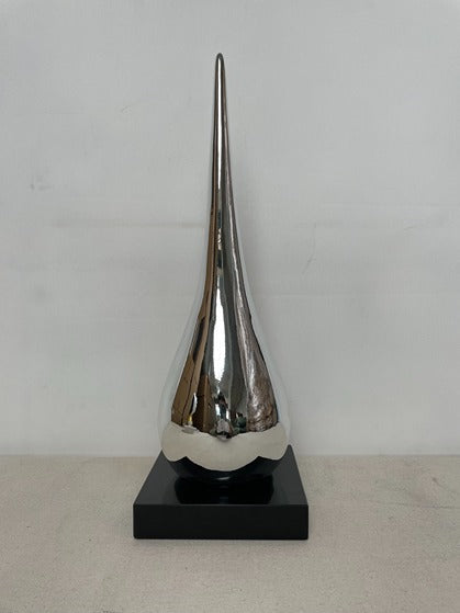 Silver Tall Spire Resin Sculpture artistic sculpture by Artsmiley