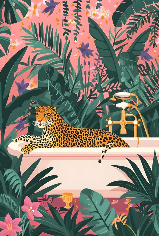Cheetah Rejuvenating In A Luxe Tub