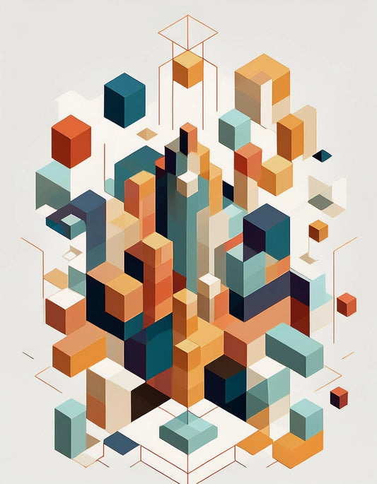 Layered Transparency Form Wall Art