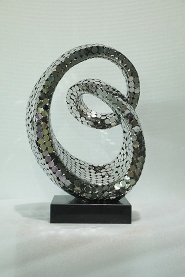 Spiral Ring Metal Sculpture artistic sculpture by Artsmiley