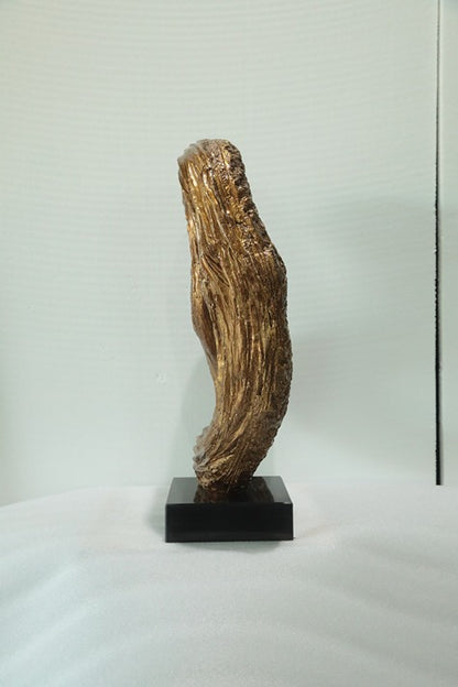 Textured Oval Resin Sculpture N2 artistic sculpture by Artsmiley