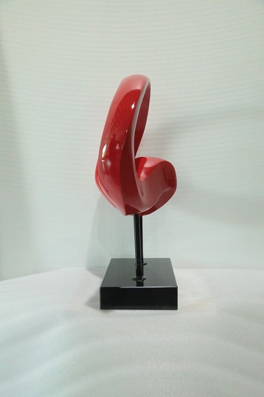 Red Loop Resin Sculpture artistic sculpture by Artsmiley