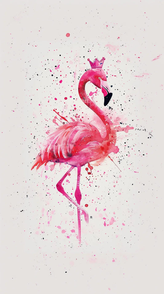 Swans In Love On Pink Lake