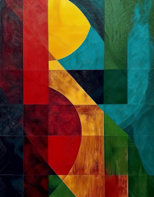 Cubist Inspired Abstraction Wall Art