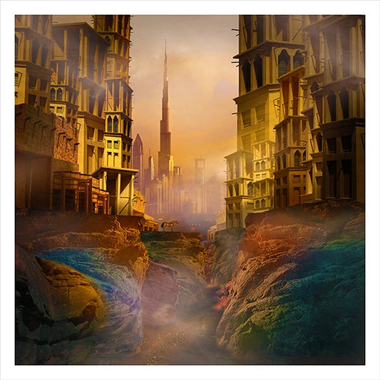 Through Windtowers Paper Skyline wall art
