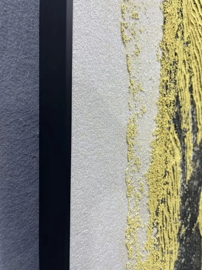 Layered Hand Painted Abstract Wall Art Vertical Design | Art Smiley Decor UAE