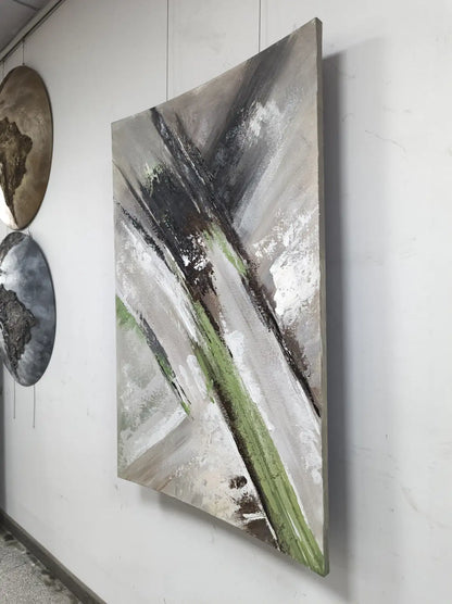 Contour Hand Painted Abstract Wall Art Vertical Design | Art Smiley Decor UAE