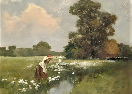 Pond With Lily Blossoms