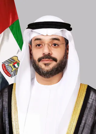 الشيخ سلطان بن محمد بن سلطان القاسمي صورة العلم الرمادي