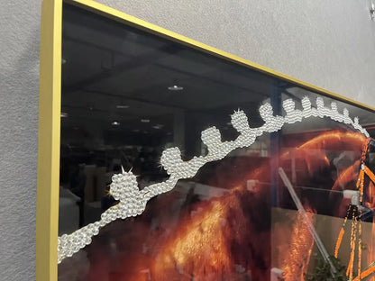 Crystal Horse Luxury Wall Art Landscape Design | Art Smiley Decor UAE