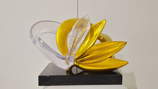 Gold Petal Resin Sculpture