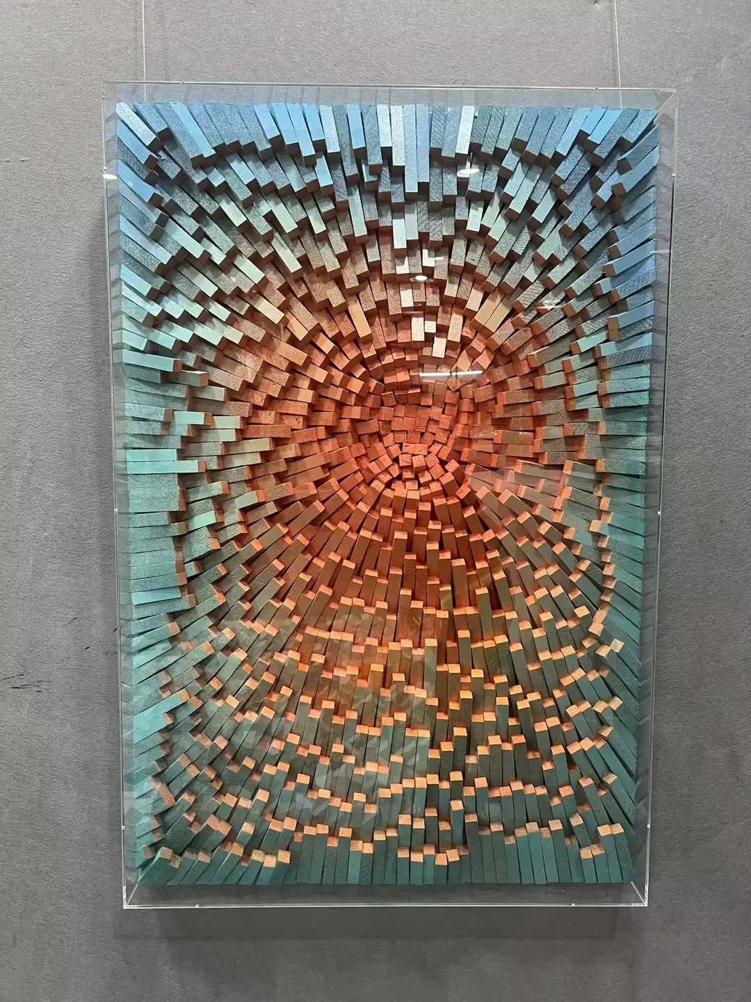 Artisan Wood Carving Hand Painted Wall Art Vertical Design | Art Smiley Decor UAE