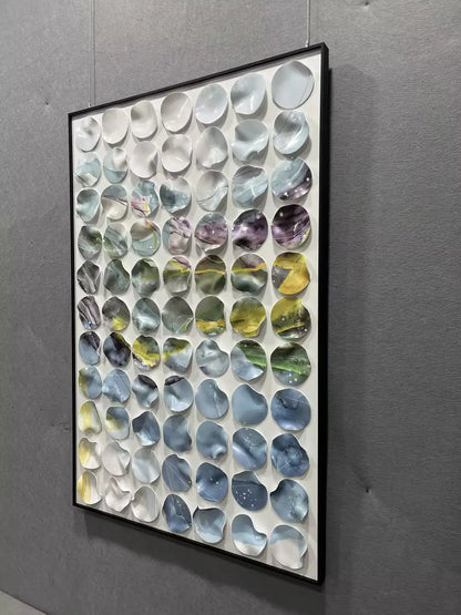 Dusty Acrylic Abstract Wall Art Vertical Design | Art Smiley Decor UAE