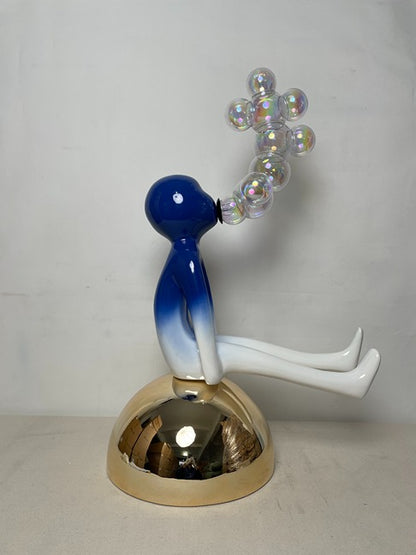 Balloon Figure Blue Resin Sculpture artistic sculpture by Artsmiley