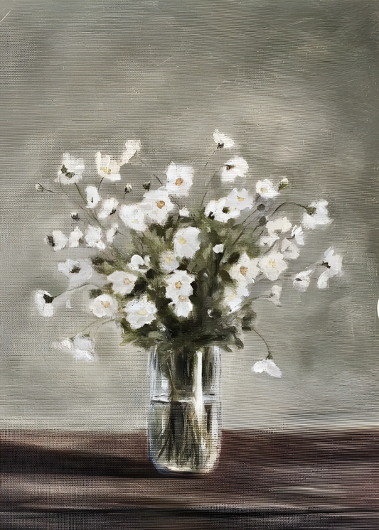 Shadowed White Roses