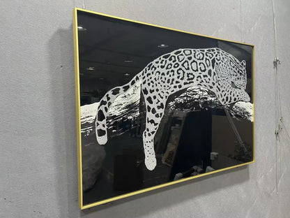 Crystal Leopard Wall Decor Landscape Design | Art Smiley Decor UAE