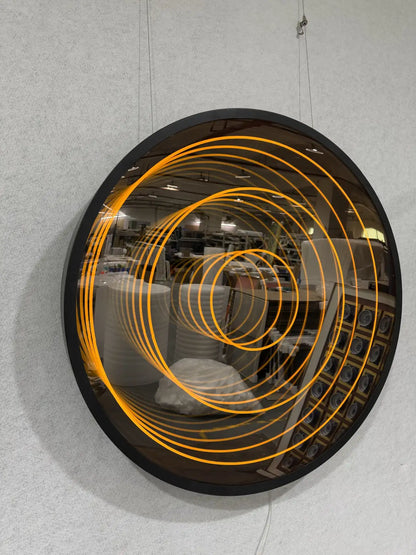 Opaque Acrylic Abstract Wall Art Round Design | Art Smiley Decor UAE