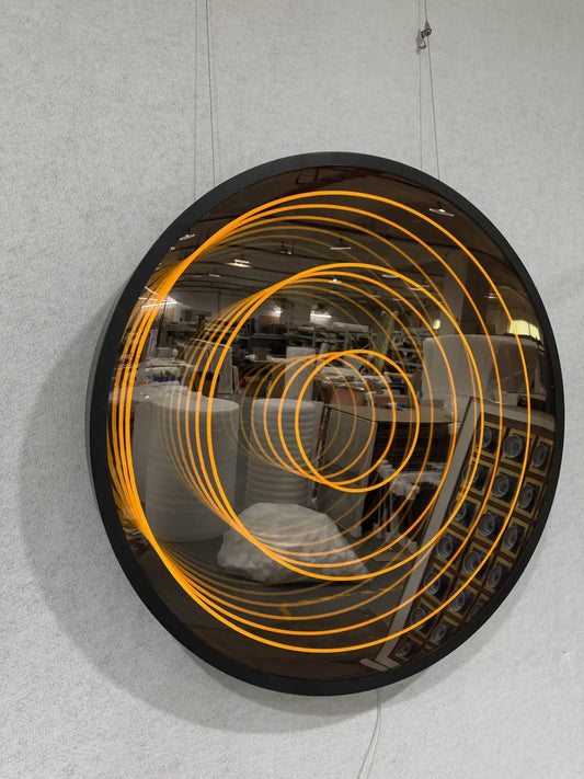 Opaque Acrylic Abstract Wall Art Round Design | Art Smiley Decor UAE