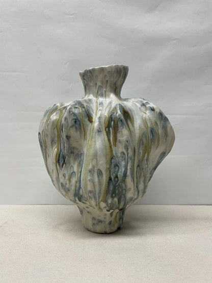 Grey Flame Ceramic Vase