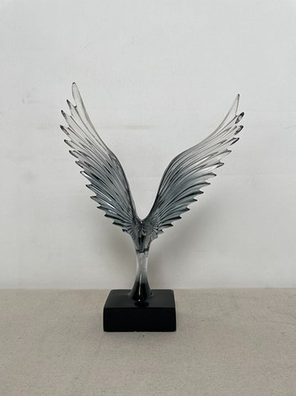 Angel Wings Silver Resin Sculpture artistic sculpture by Artsmiley