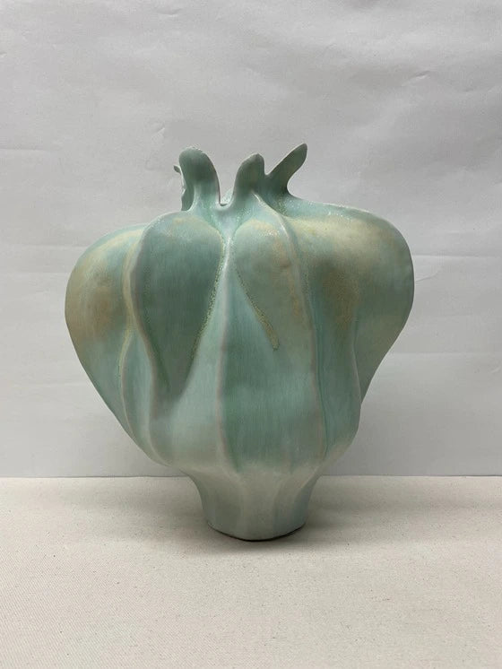 Green Gourd Ceramic Vase
