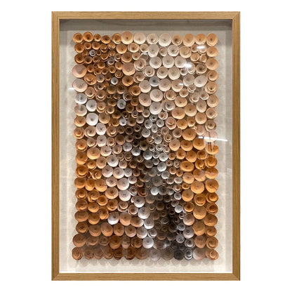 Mossy Natural Wood Slice Wall Art Vertical Design | Art Smiley Decor UAE