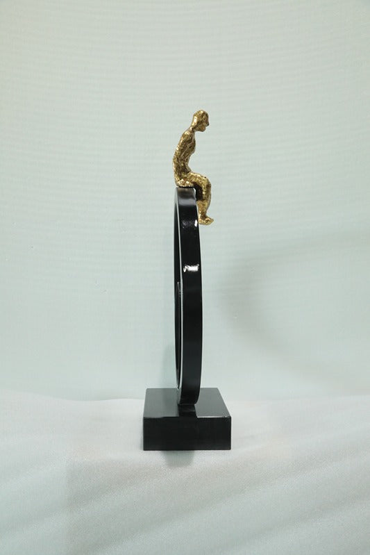 Golden Ring Figure Resin Sculpture artistic sculpture by Artsmiley