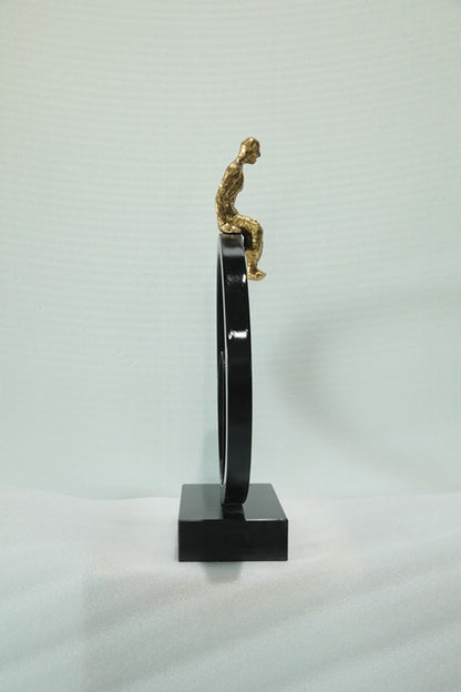 Golden Ring Figure Resin Sculpture artistic sculpture by Artsmiley