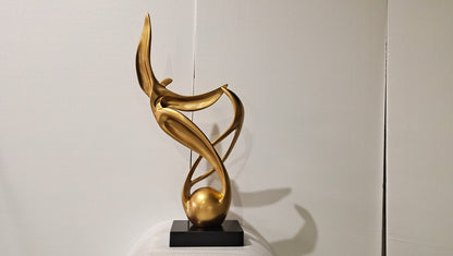 Gold Twist Resin Sculpture