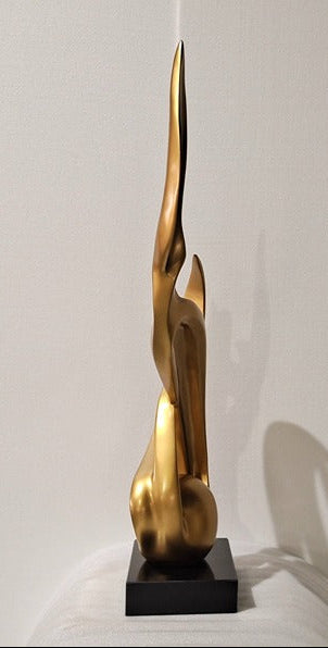 Gold Twist Resin Sculpture