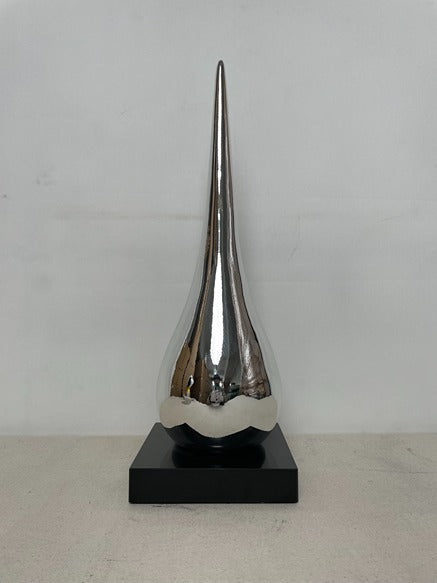 Silver Tall Spire Resin Sculpture artistic sculpture by Artsmiley