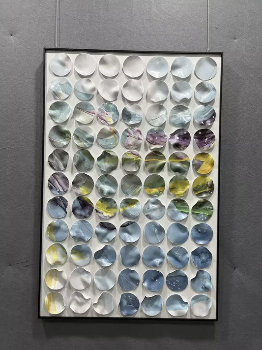 Dusty Acrylic Abstract Wall Art Vertical Design | Art Smiley Decor UAE