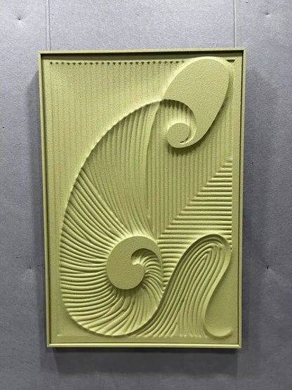 Dark Wood Carving Hand Painted Wall Art Vertical Design | Art Smiley Decor UAE
