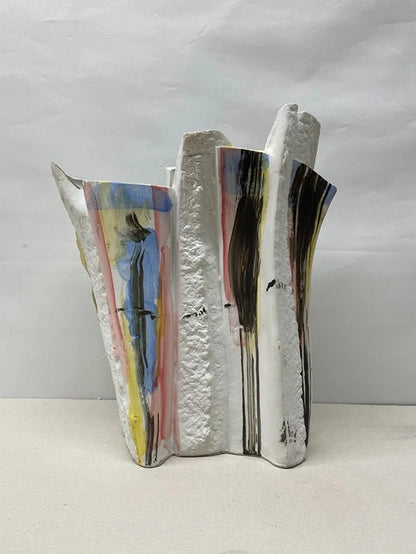 Tall Brush Form Ceramic Vase