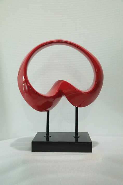 Red Loop Resin Sculpture artistic sculpture by Artsmiley