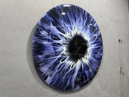 Sculpted Wood Carving Hand Painted Wall Art Round Design | Art Smiley Decor UAE