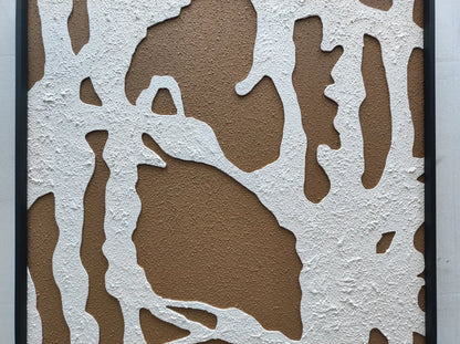 Birch Wood Carving Hand Painted Wall Art Vertical Design | Art Smiley Decor UAE
