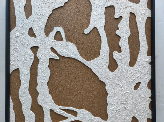 Birch Wood Carving Hand Painted Wall Art Vertical Design | Art Smiley Decor UAE
