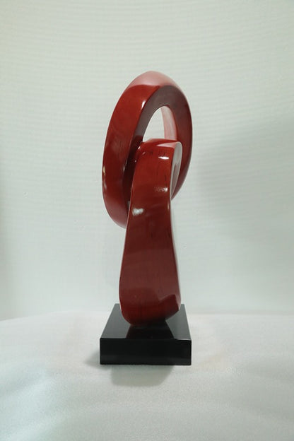 Red Swirl Resin Sculpture artistic sculpture by Artsmiley