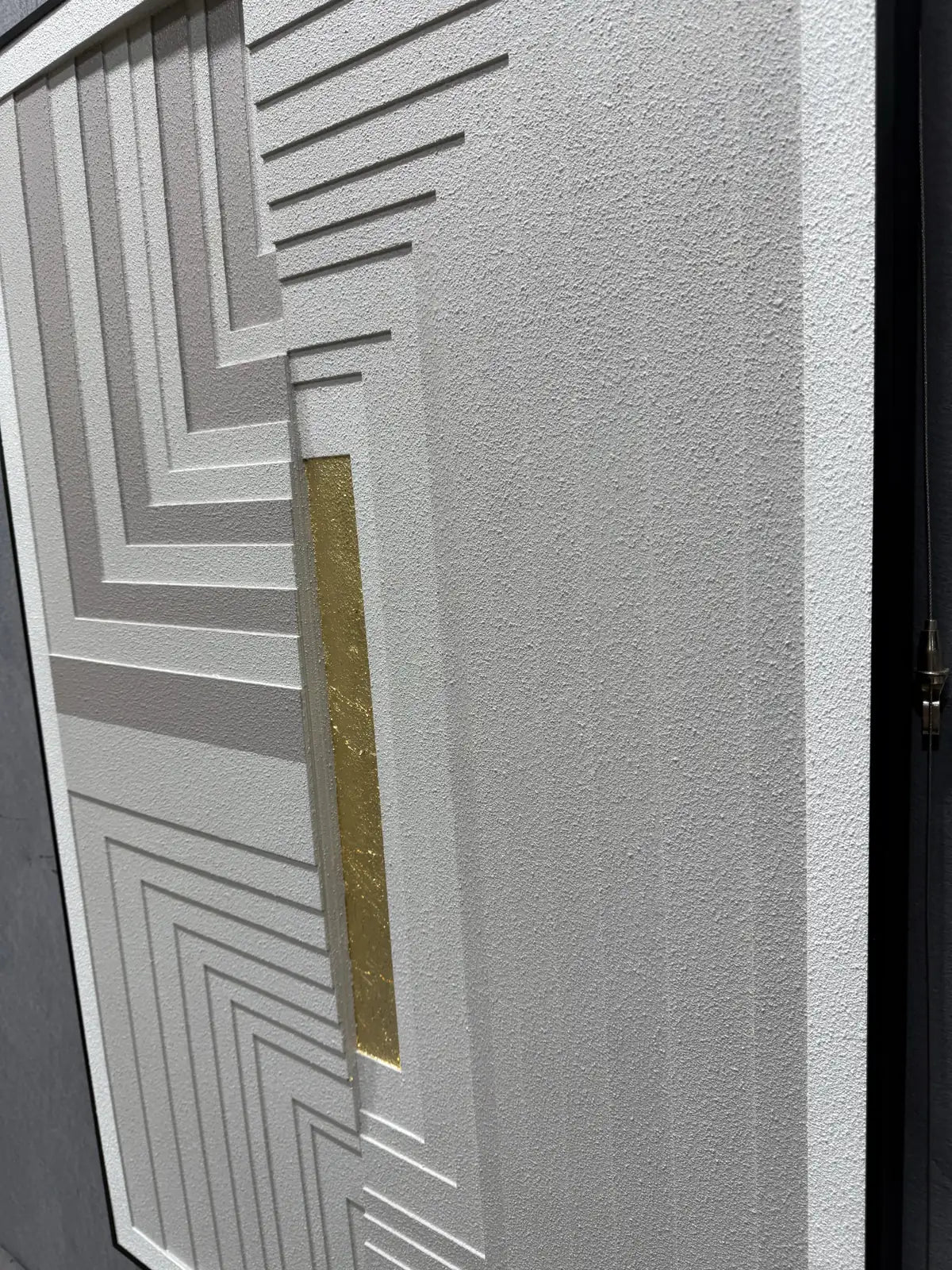 Metallic Gold Foil Abstract Wall Art Vertical Design | Art Smiley Decor UAE