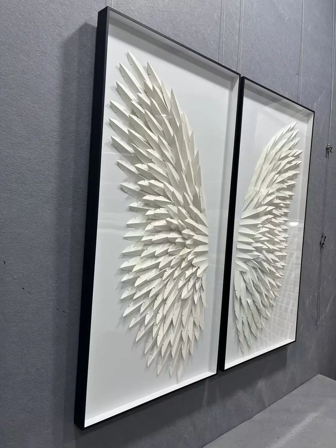 Layered Paper Art Contemporary Wall Decor Vertical Design | Art Smiley Decor UAE