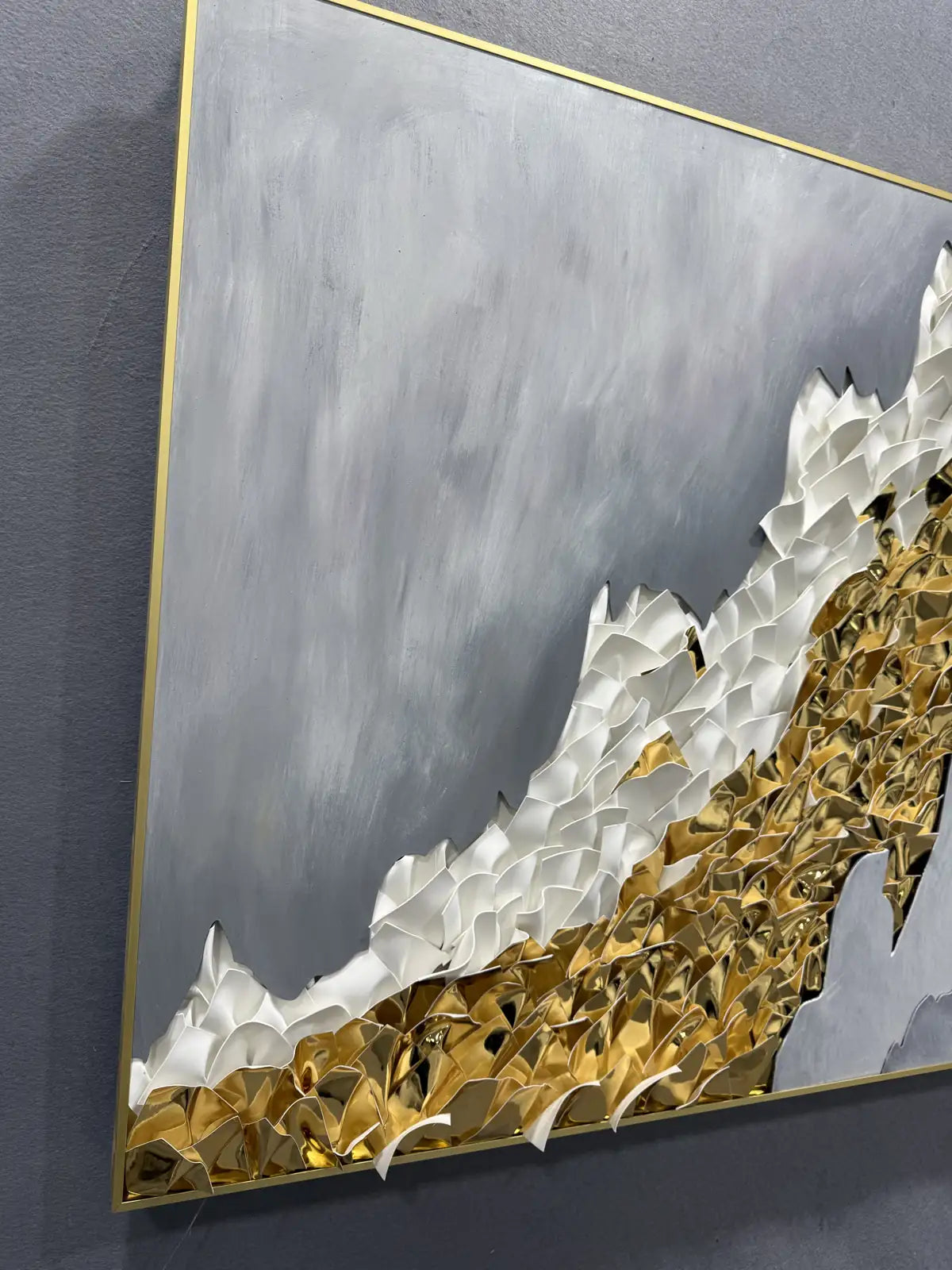 Aged Leather Texture Abstract Wall Decor Landscape Design | Art Smiley Decor UAE