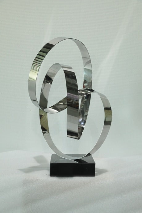 Double Orbit Metal Sculpture artistic sculpture by Artsmiley