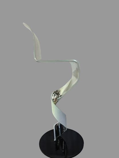 Transparent Flow Stainless Steel Sculpture
