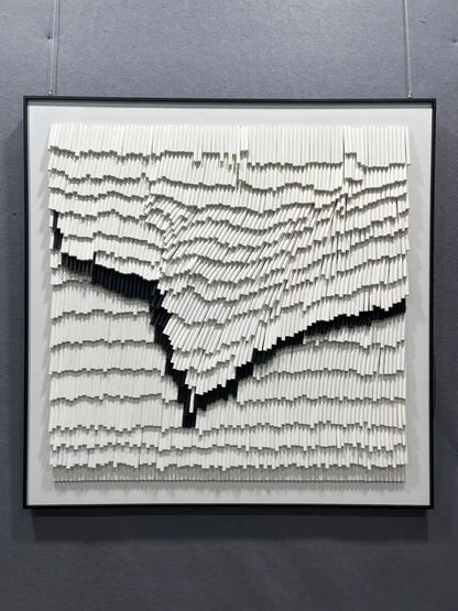 Textured Paper Art Contemporary Wall Decor Square Design | Art Smiley Decor UAE