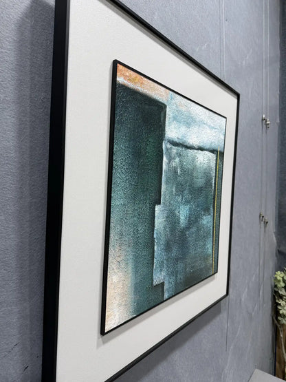 Layered Hand Painted Abstract Wall Art Square Design | Art Smiley Decor UAE