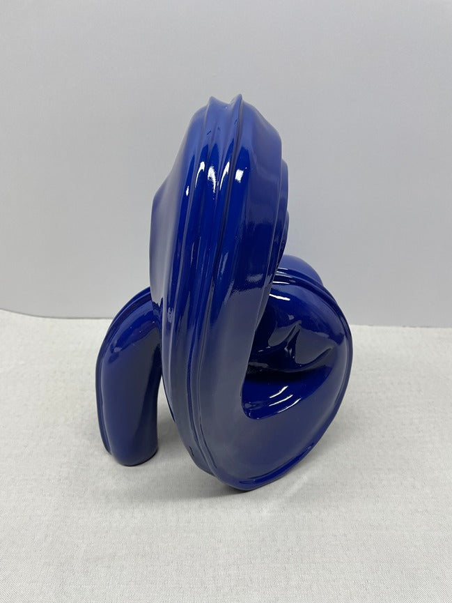 Blue Knot Resin Sculpture