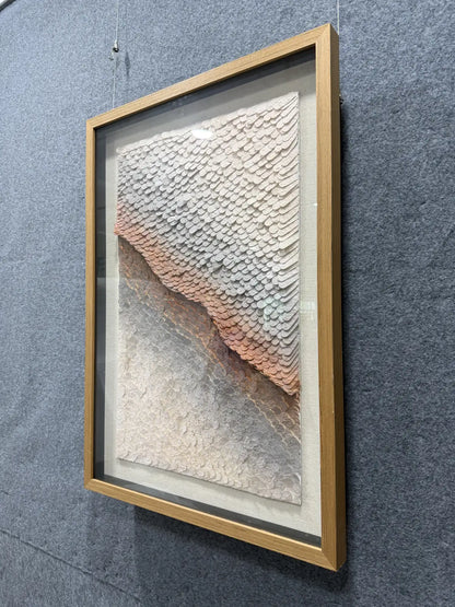 Flowing Paper Art Contemporary Wall Decor Vertical Design | Art Smiley Decor UAE